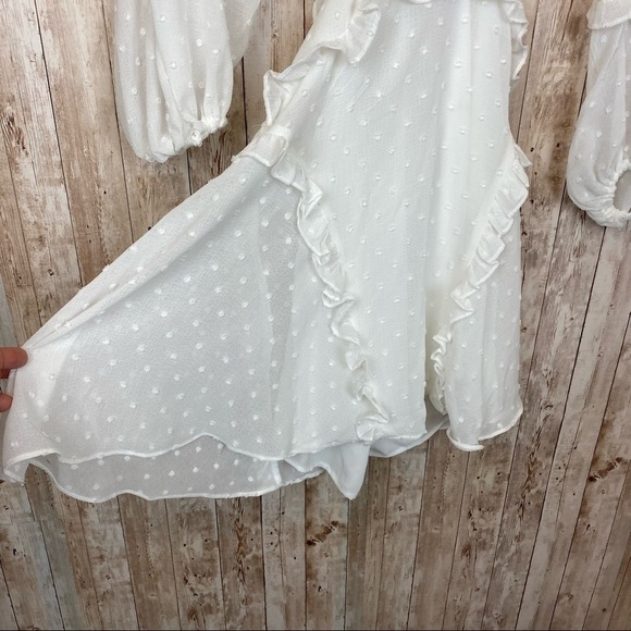 Bardot Ivory Long Sleeve‎ Cutout Ziggy Mini Dress Size XXS - Picture 11 of 16